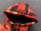 Jaqueta Puffer Corteiz Bolo V2 na cor Blood Orange