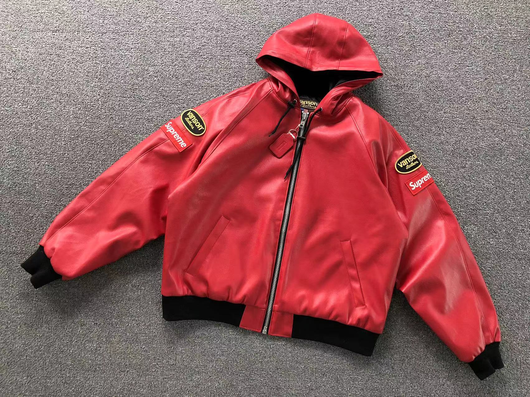 Jaqueta Hooded Work Supreme x Vanson Leathers