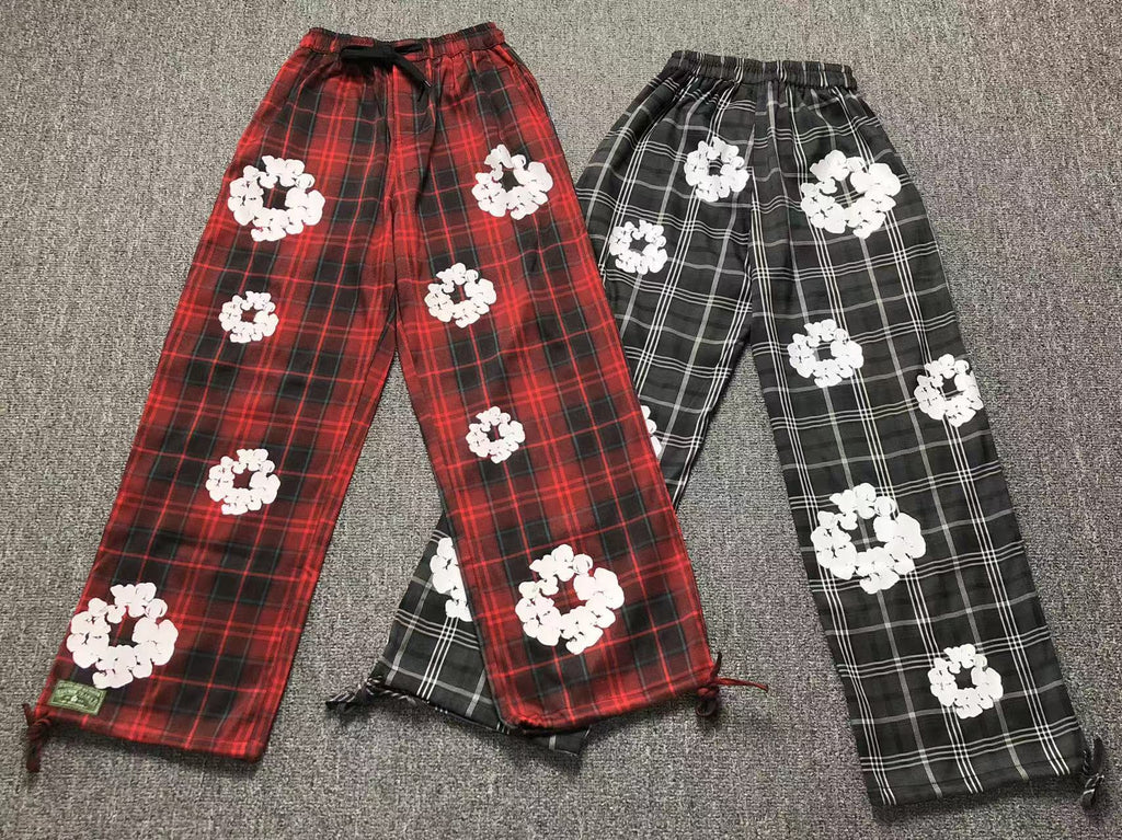 Calça xadrez Denim Tears
