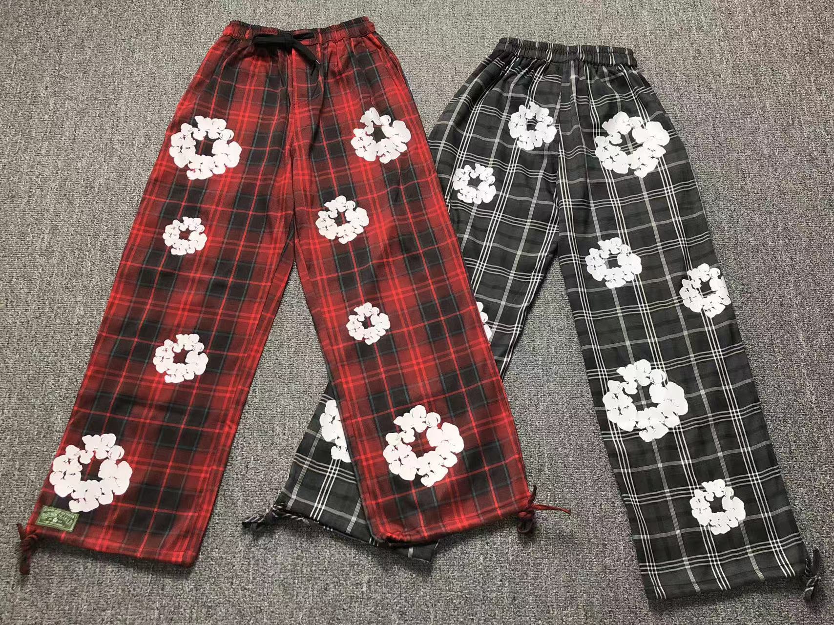 Calça xadrez Denim Tears