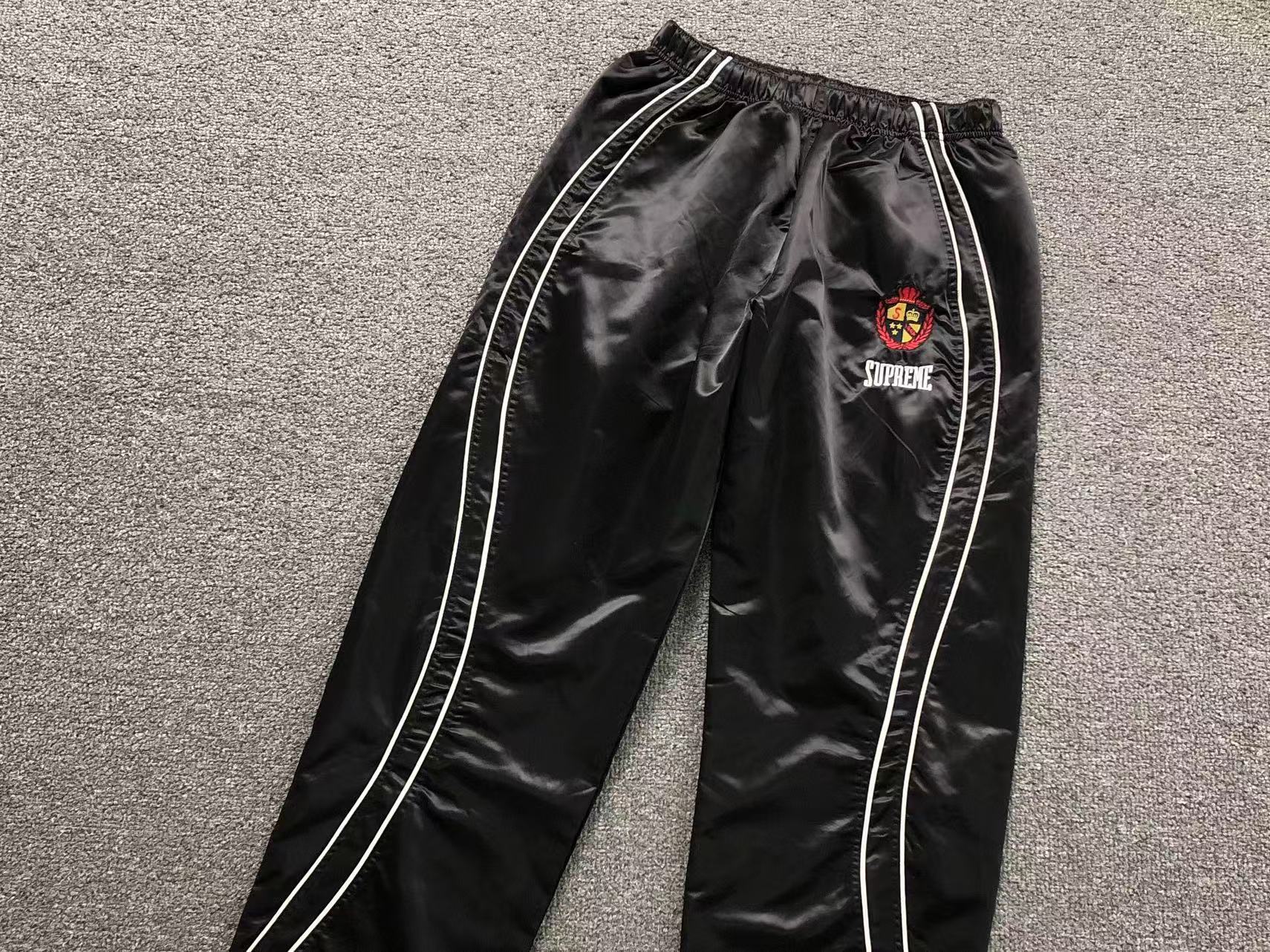 Calça Satin Piping Pullover Black