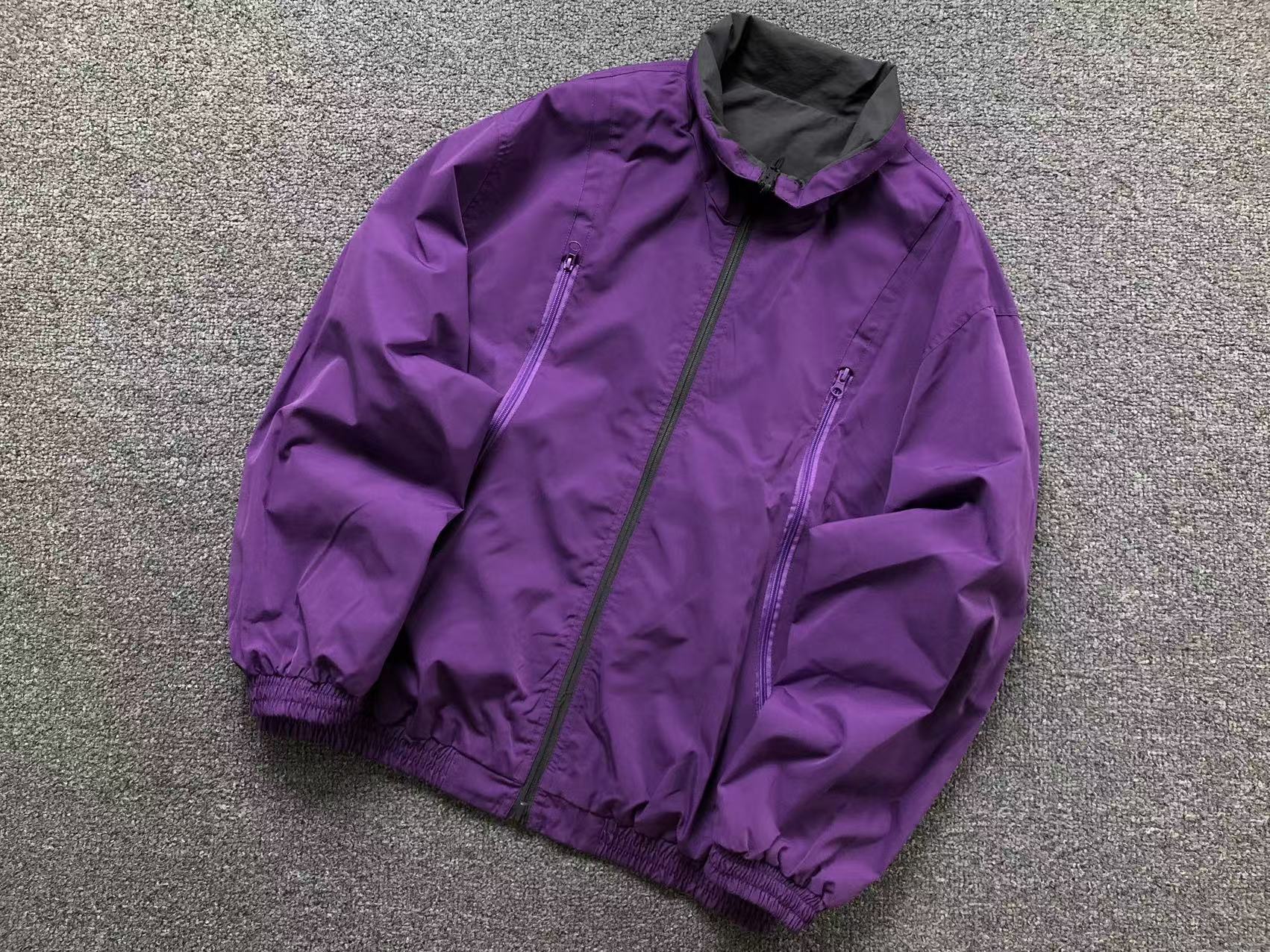 Jaqueta Corta Vento Roxo Dupla Face Stussy