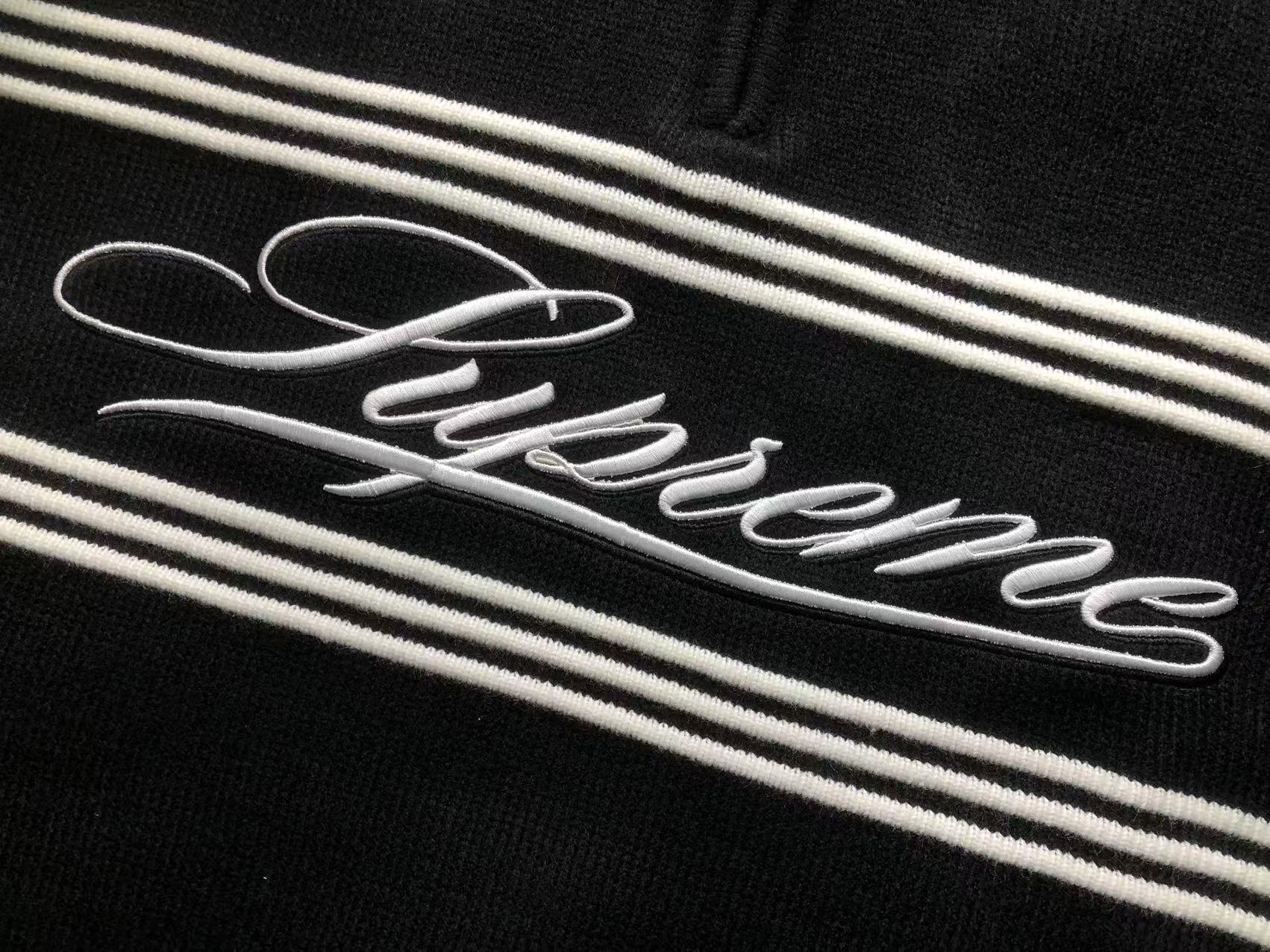 Suéter Script Stripe Half Zip