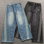 Calças jeans Adidas de corte amplo loose