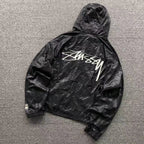 jaqueta Stussy Beach Shell Wrinkled Nylon