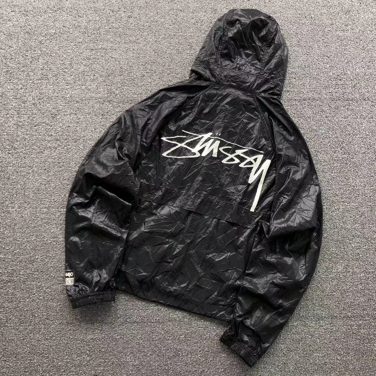 jaqueta Stussy Beach Shell Wrinkled Nylon