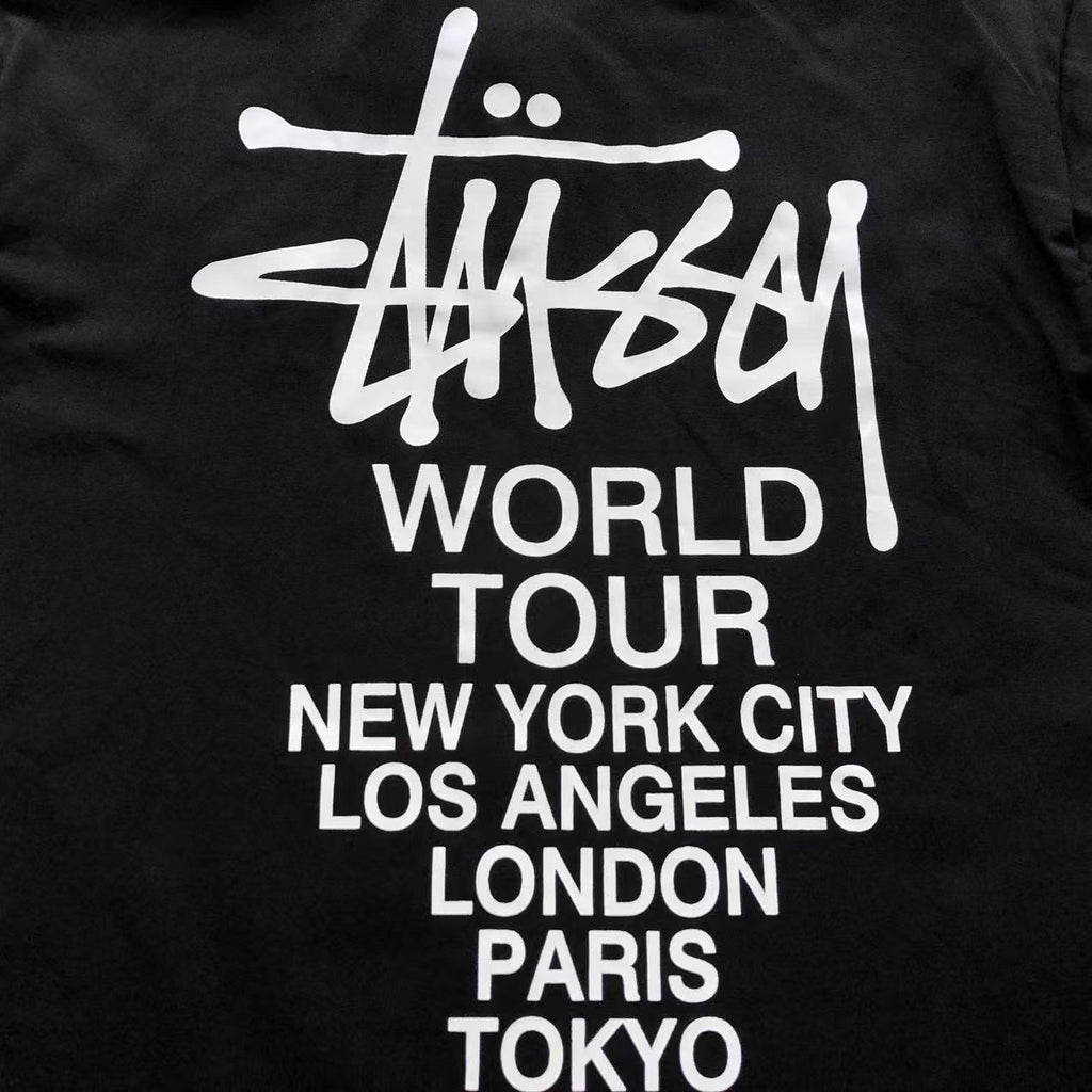 World Tour Polo de manga longa Stussy