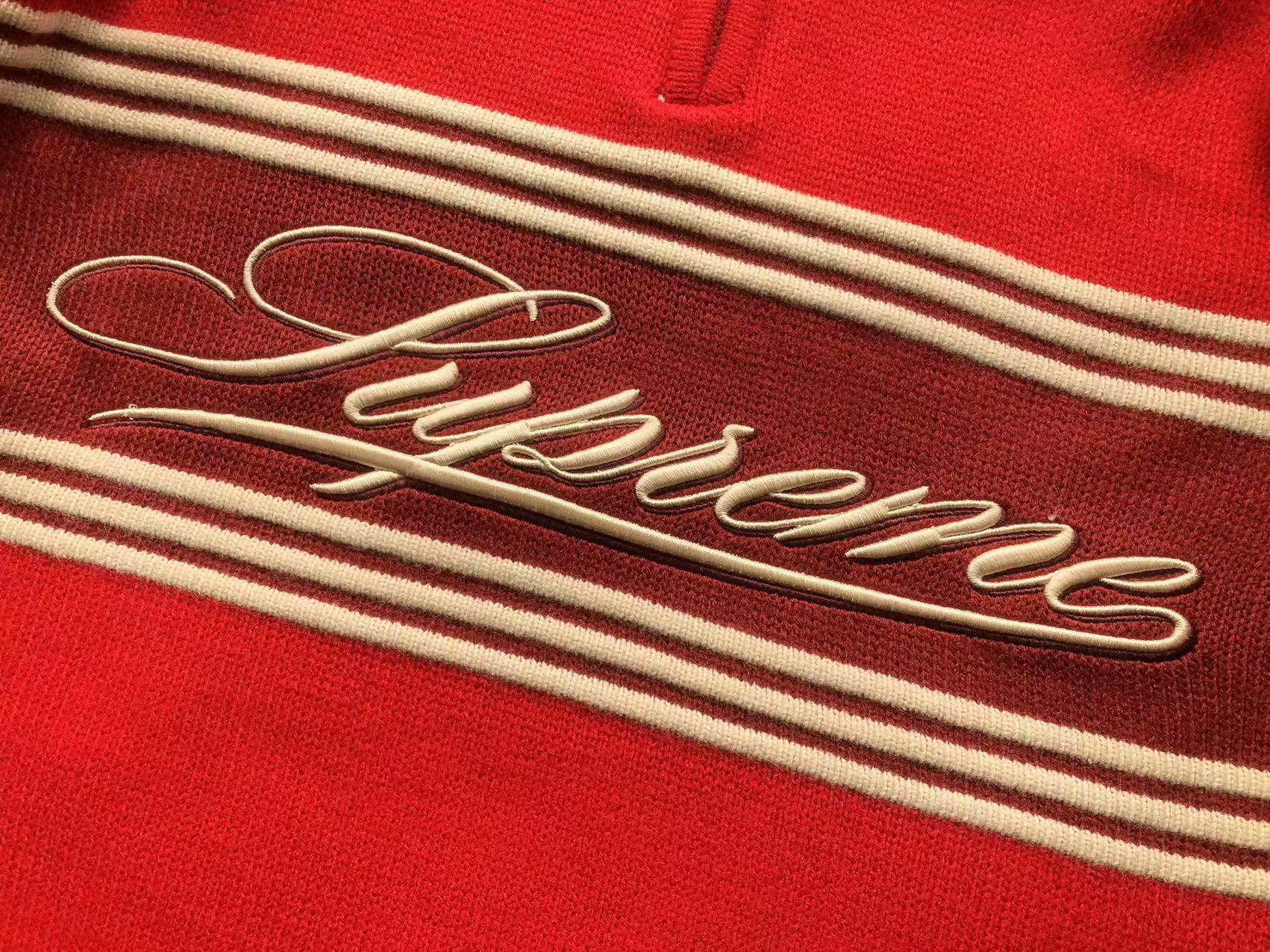 Suéter Script Stripe Half Zip