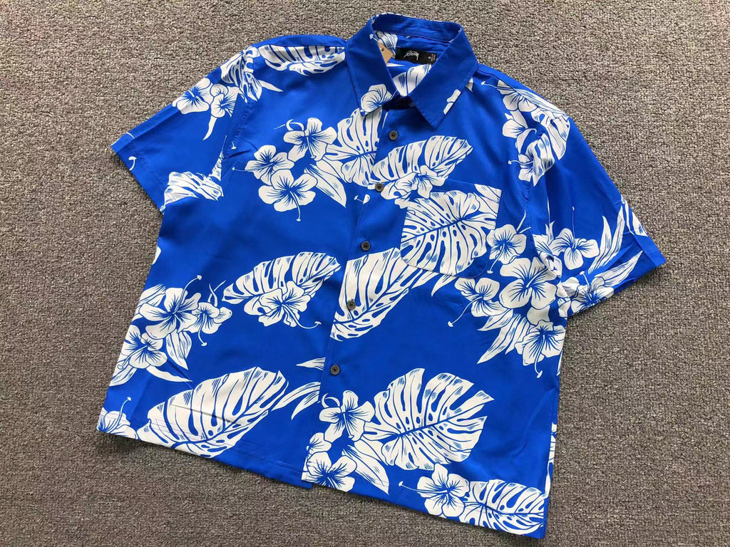 Camisa Stussy Havaiana de Manga Curta