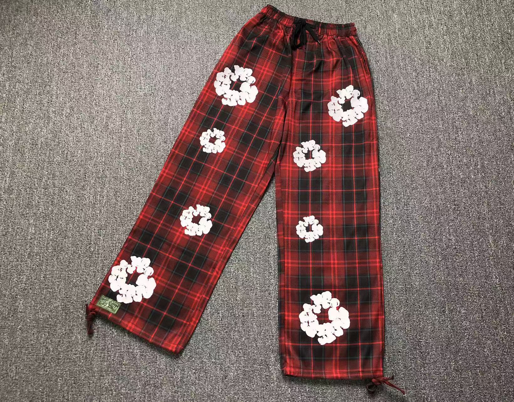 Calça xadrez Denim Tears