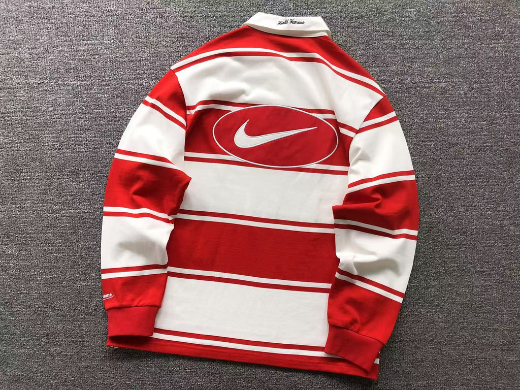 camisa polo de rúgbi da colaboração Nike x Supreme