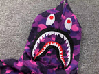 Blusa moletom Adidas x BAPE Shark Full Zip Roxo