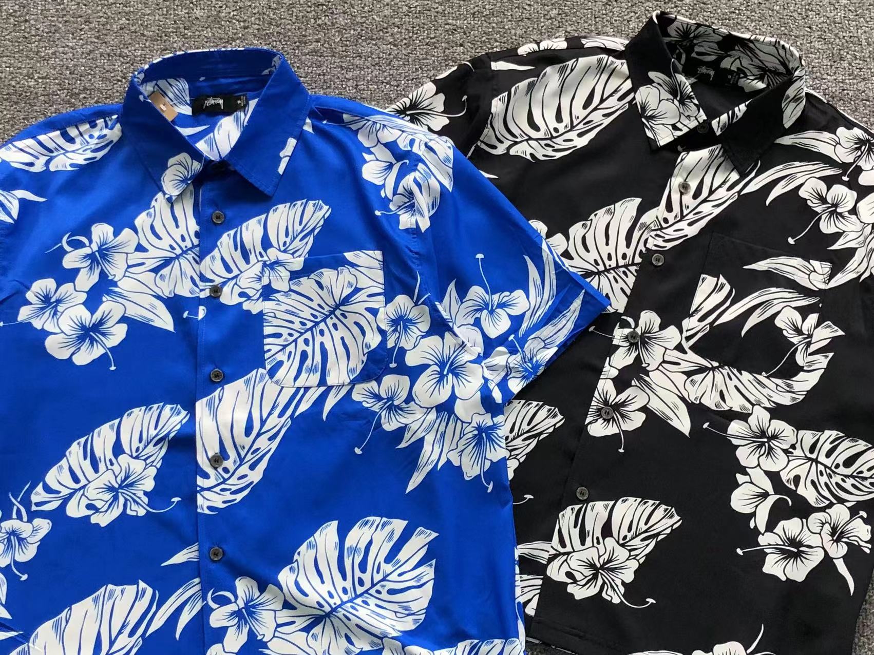 Camisa Stussy Havaiana de Manga Curta