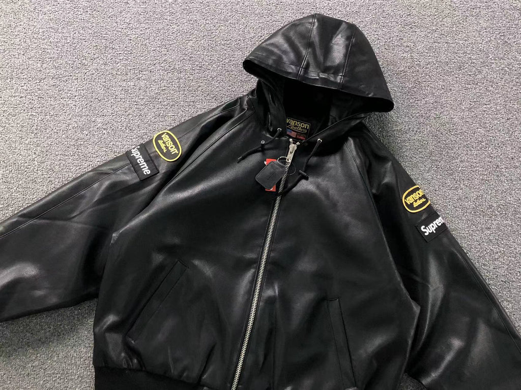 Jaqueta Hooded Work Supreme x Vanson Leathers