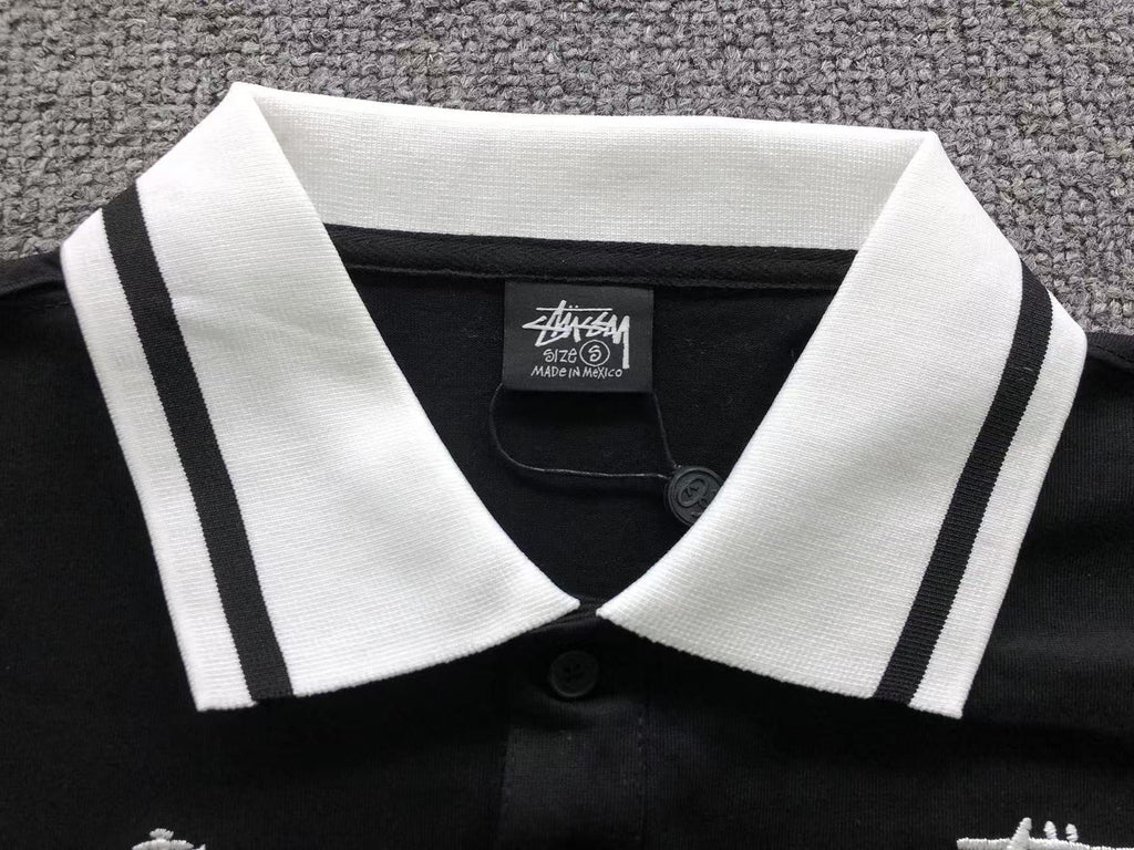 World Tour Polo de manga longa Stussy