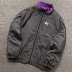 Jaqueta Corta Vento Roxo Dupla Face Stussy