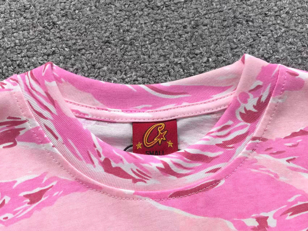 Camiseta Corteiz Island Puff Print T-Shirt Pink Tiger