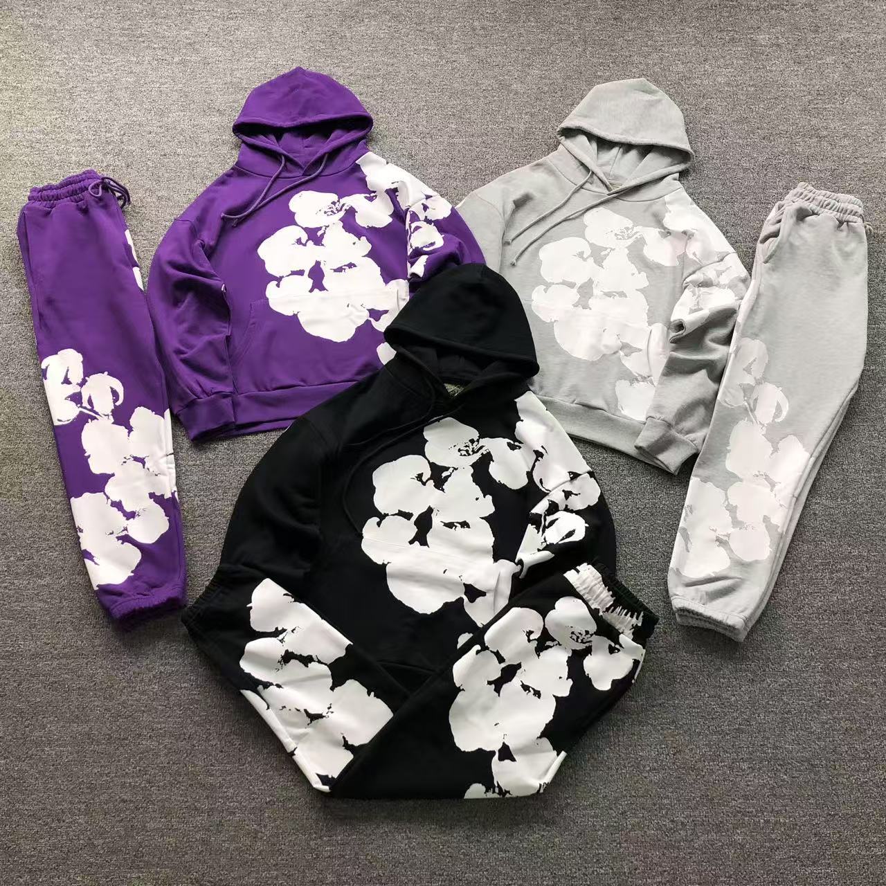 Conjunto Denim Tears Big Cotton Wreath Hoodie