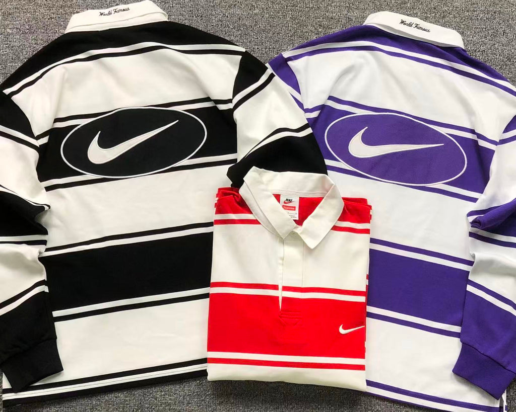 camisa polo de rúgbi da colaboração Nike x Supreme