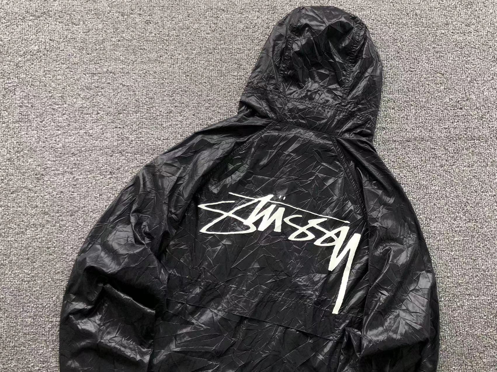 jaqueta Stussy Beach Shell Wrinkled Nylon