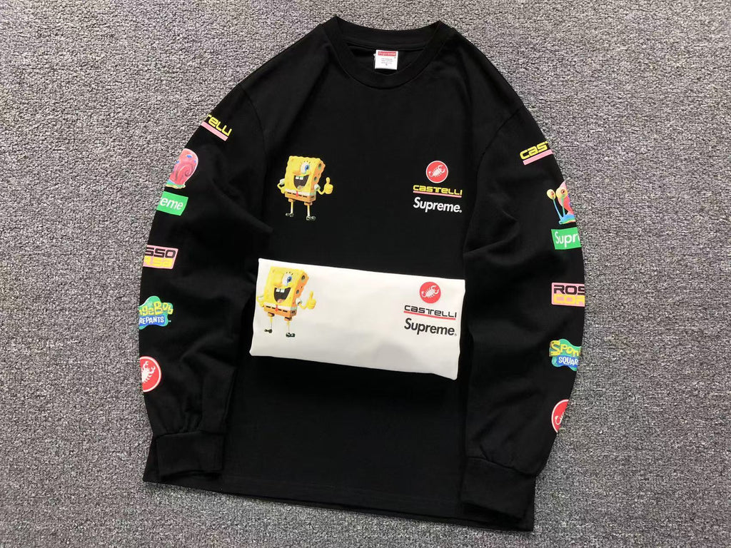Camiseta colaboração Supreme x SpongeBob x Castelli Racing