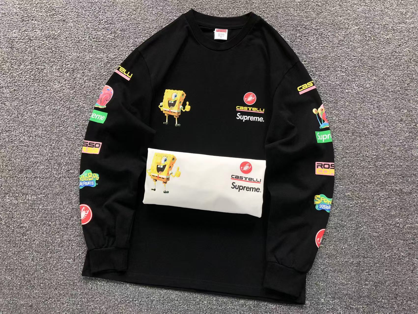 Camiseta colaboração Supreme x SpongeBob x Castelli Racing