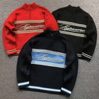 Suéter Script Stripe Half Zip