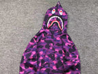 Blusa moletom Adidas x BAPE Shark Full Zip Roxo