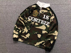 Camisa polo rugby Woodland camuflada Corteiz