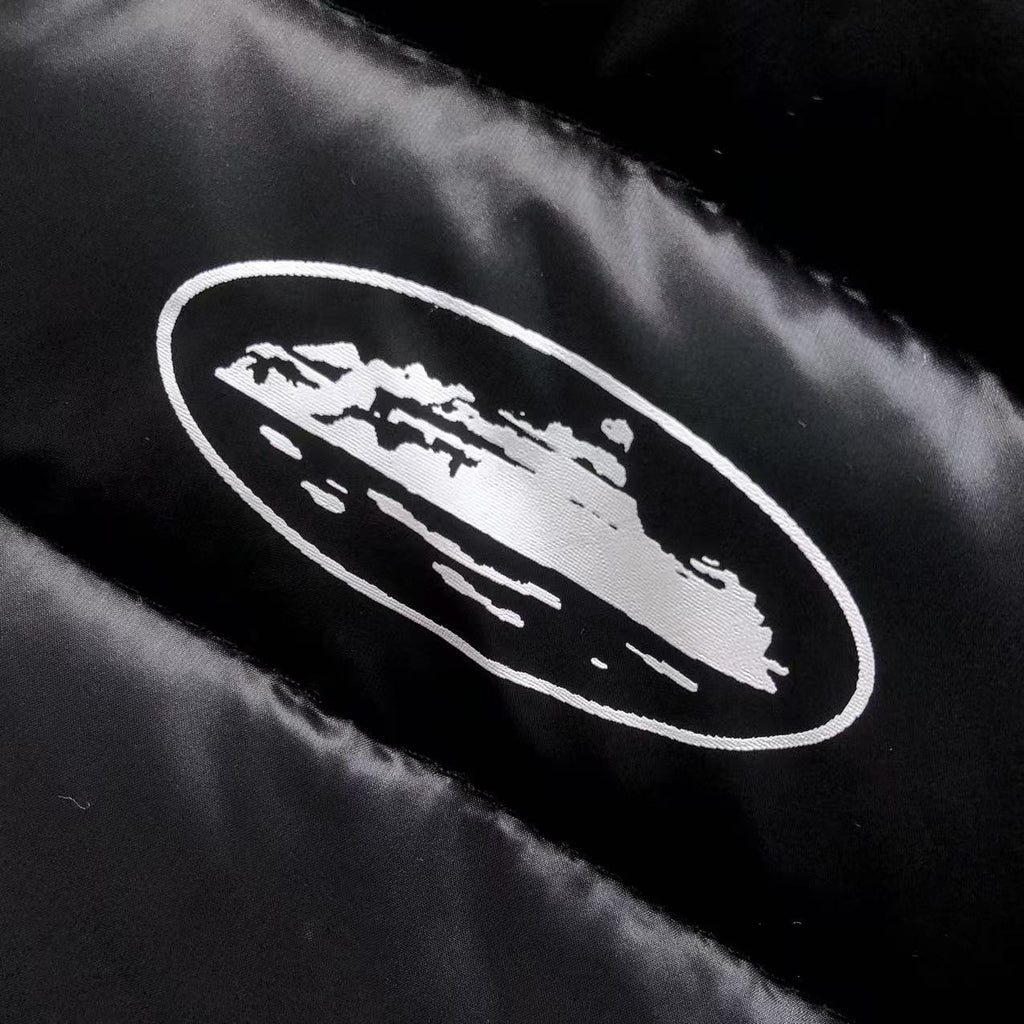 Jaqueta puffer preta Corteiz