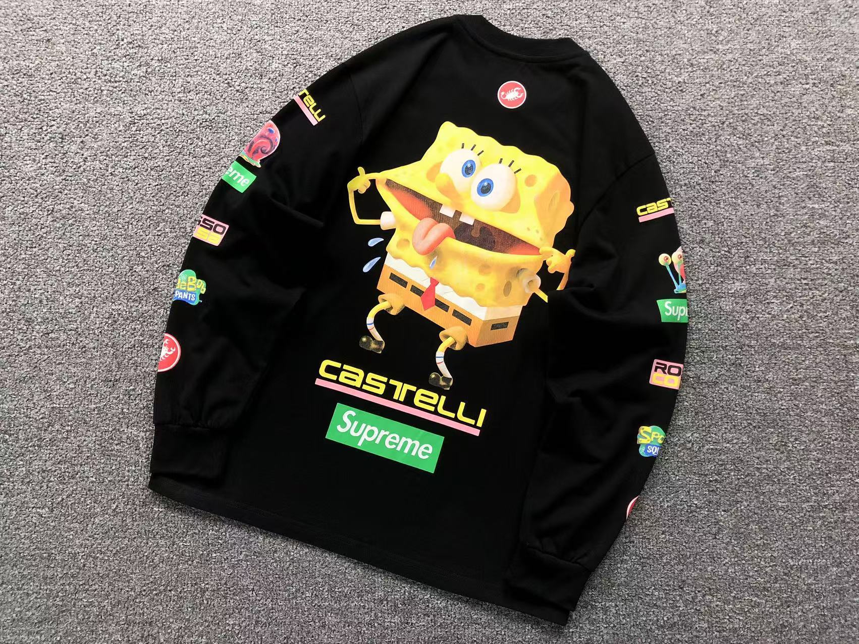 Camiseta colaboração Supreme x SpongeBob x Castelli Racing