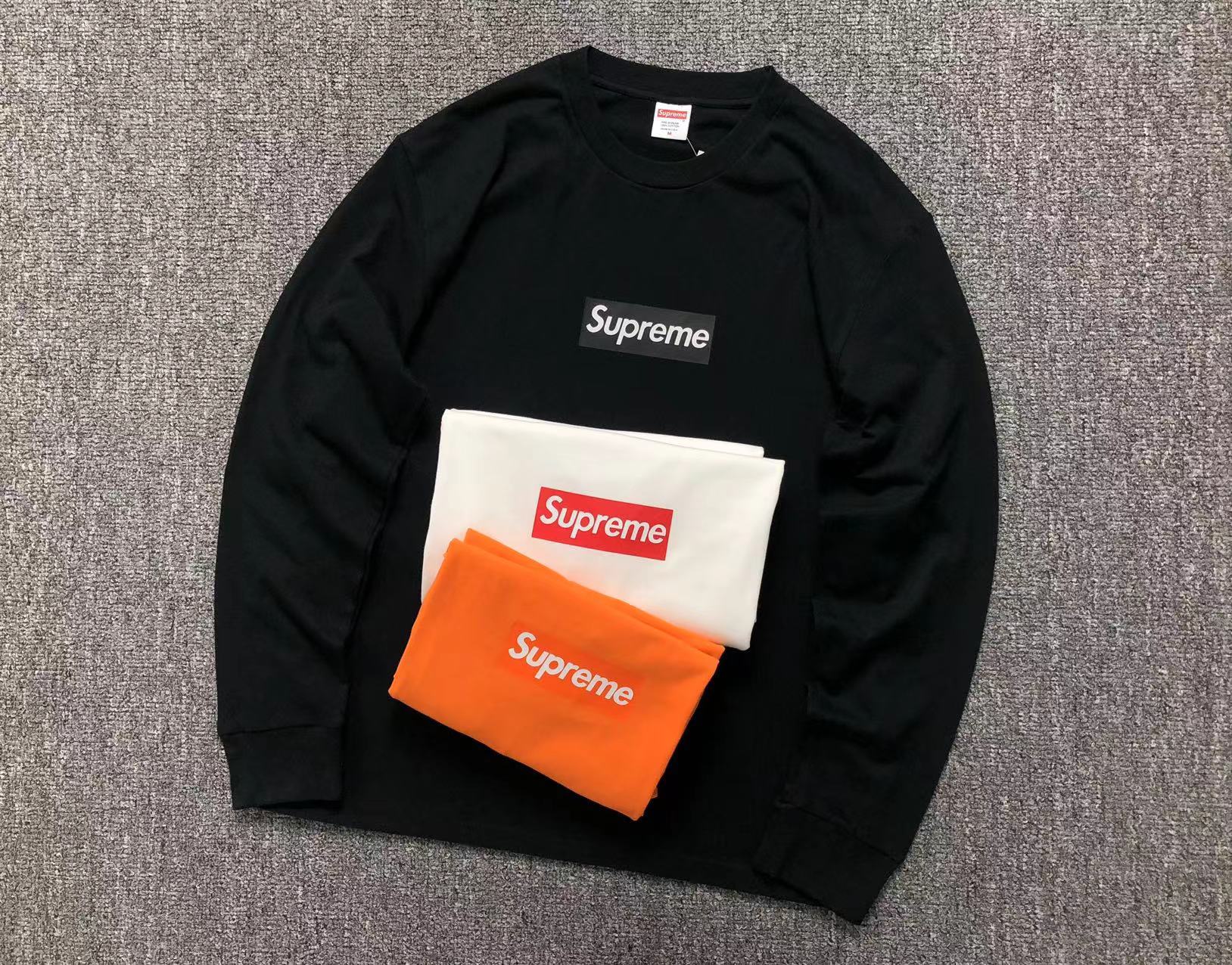 Blusa de manga Box Logo Supreme