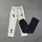 Calça Jeans Baggy Estrelada - Broken Planet
