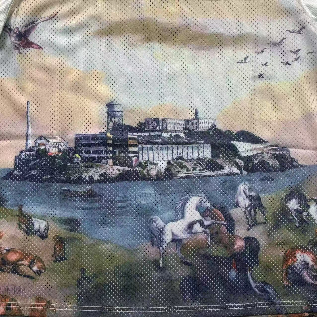 Camisa Ilha de Alcatraz Corteiz Narnia azul