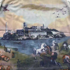 Camisa Ilha de Alcatraz Corteiz Narnia azul