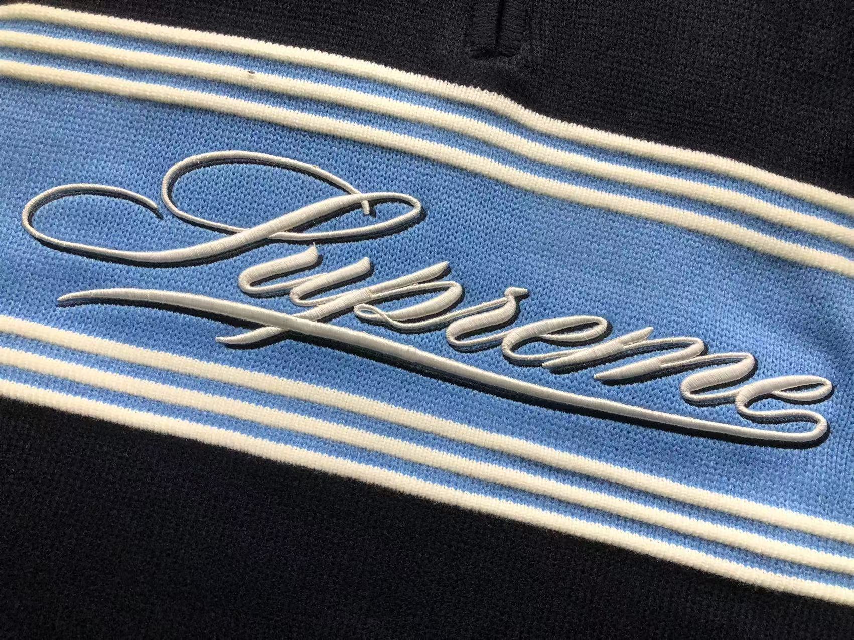 Suéter Script Stripe Half Zip