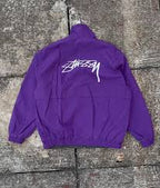 Jaqueta Corta Vento Roxo Dupla Face Stussy